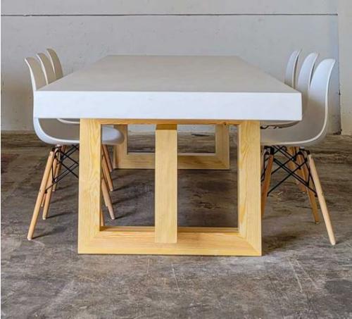 table en béton ciré design pour intérieur et extérieur